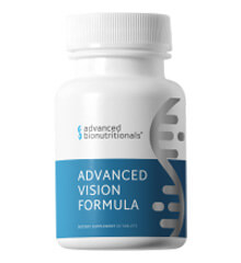Official Advanced Vision Formula bottle photograph supplied by Advanced Bionutritionals