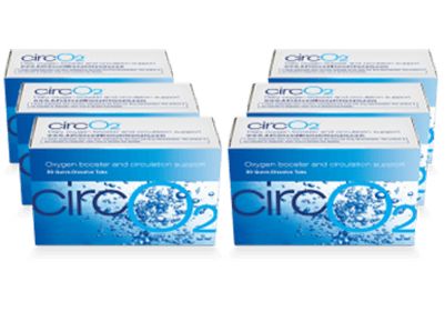 Official CircO2 product image showing the six-box pack