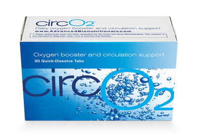 Official CircO2 box labelled 30 quick-dissolve tablets