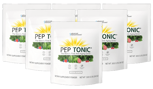Official photograph of six Pep Tonic bags